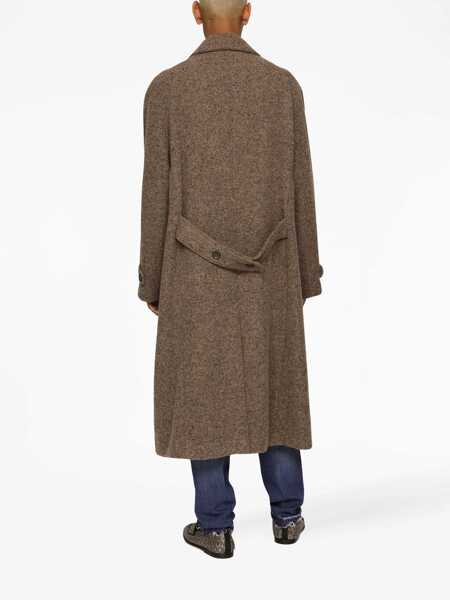 Paltoane Dolce & Gabbana Double-Breasted Coat BROWN Barbati (BM 10723300) 4