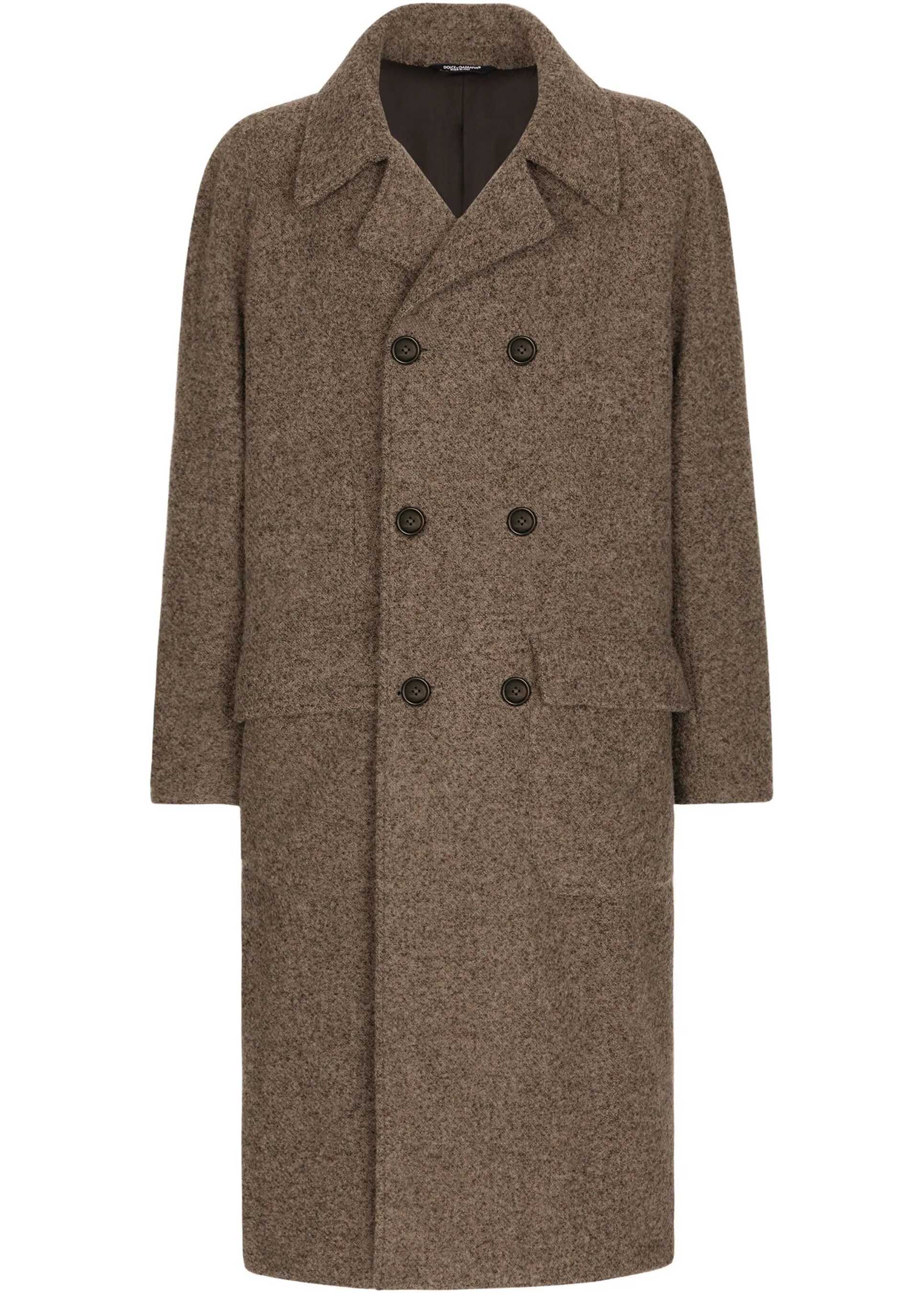 Dolce & Gabbana Double-Breasted Coat BROWN