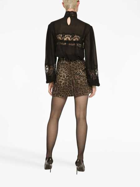 Camasi elegante Dolce & Gabbana Turtleneck Blouse BLACK Femei (BM 10723312) 4