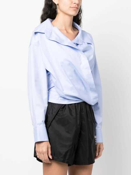 Bluze Alexander Wang Draped Shirt AZURE Femei (BM 10723318) 3