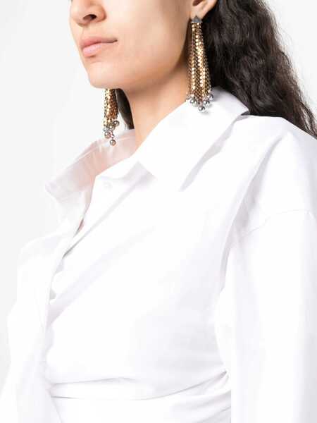 Bluze Alexander Wang Draped Shirt WHITE Femei (BM 10723324) 5