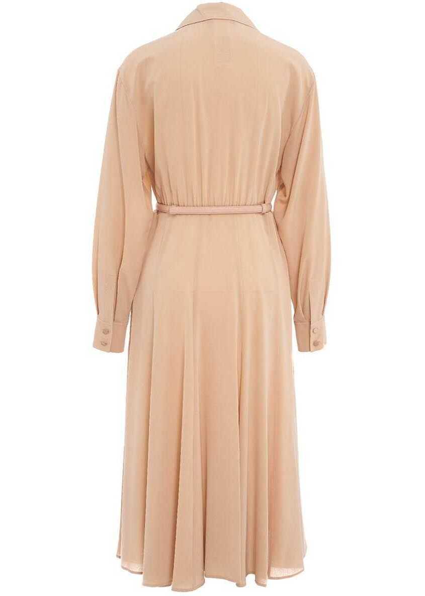 Rochii de zi Max Mara Dress in silk Nude Femei (BM 10723560) 2
