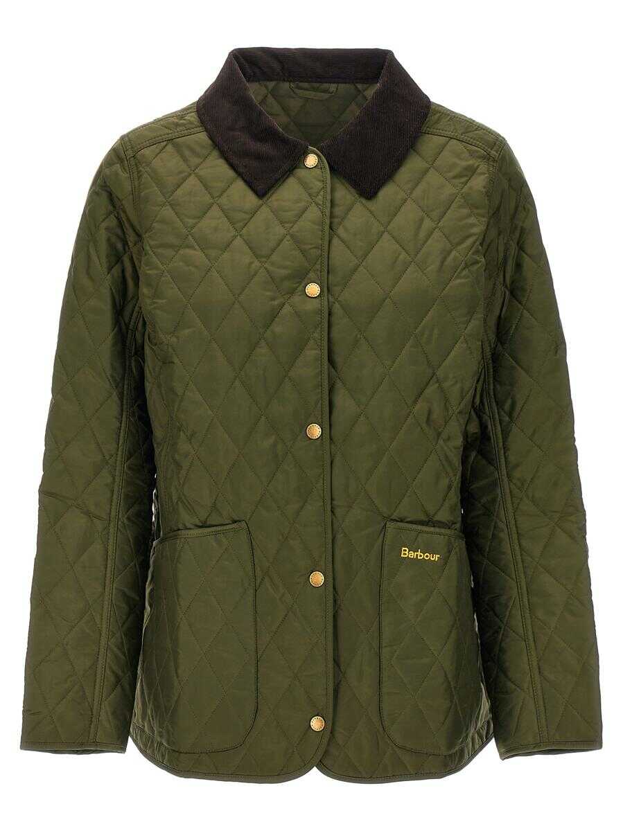 Barbour BARBOUR OLIVE ANNANDALE QUILTED DOWN JACKET Green