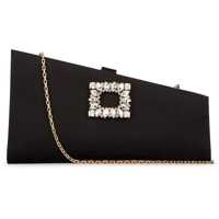Genti plic Asymmetrical Strass Buckle Clutch Femei