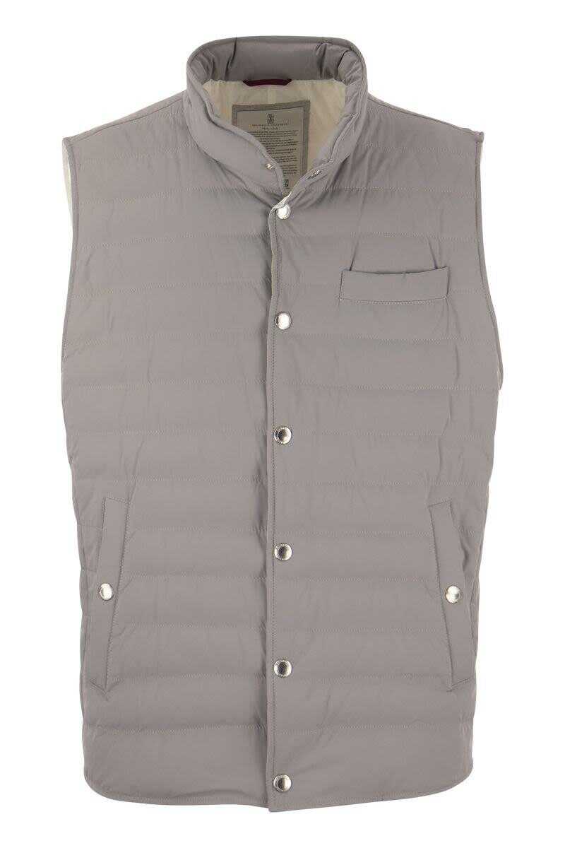 Brunello Cucinelli BRUNELLO CUCINELLI Lightweight sleeveless down jacket GREY