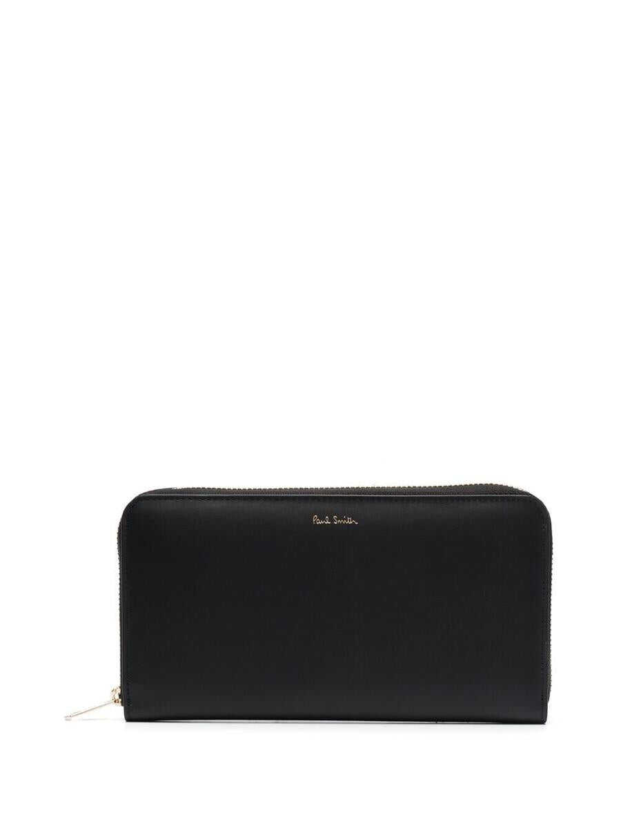 Paul Smith PAUL SMITH MEN WALLET LARGE ZIPPER INTMUL ACCESSORIES BLACK