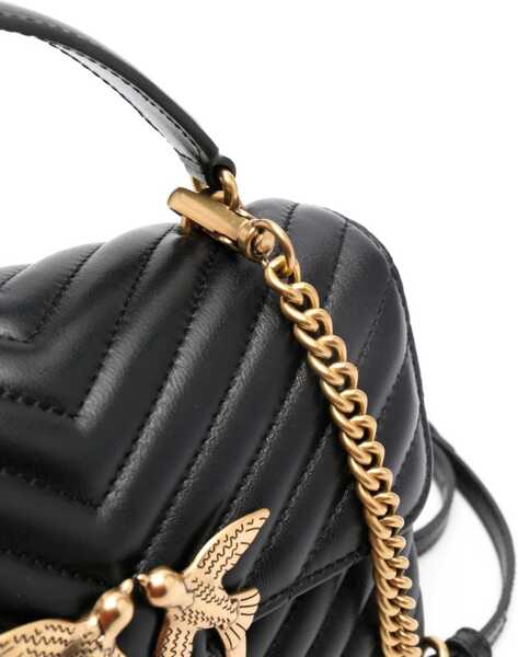 Genti de mana Pinko Love Lady Mini Handbag NERO-ANTIQUE GOLD Femei (BM 10729006) 4