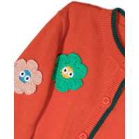 Pulovere pentru Fete - Cardigane Stella McCartney Cardigan Flowers RED Fete (BM 10729270) - B-mall.ro