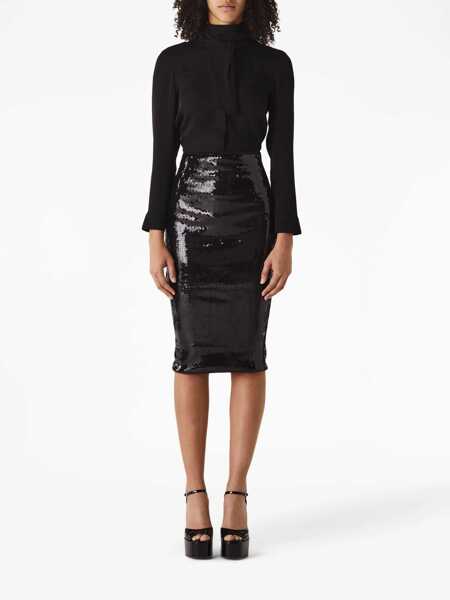 Fuste Alexandre Vauthier Alexandre Vauthier Mesh Midi Skirt Black Femei (BM 10729963) 2