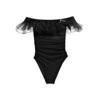 Costume de baie Giambattista Valli One-Piece Off-The-Shoulder Ruffles Swimsuit Femei