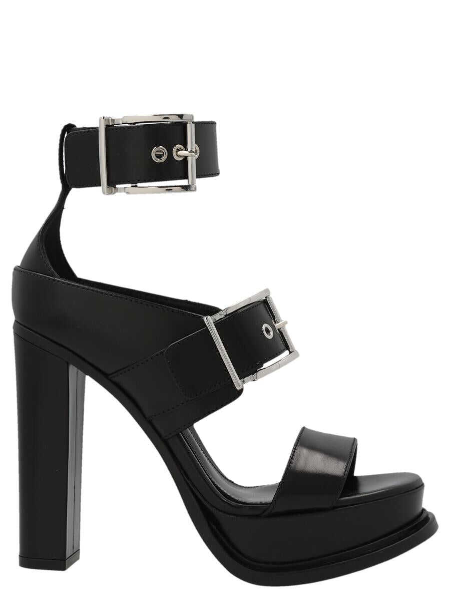 Alexander McQueen ALEXANDER MCQUEEN Straps leather sandals BLACK