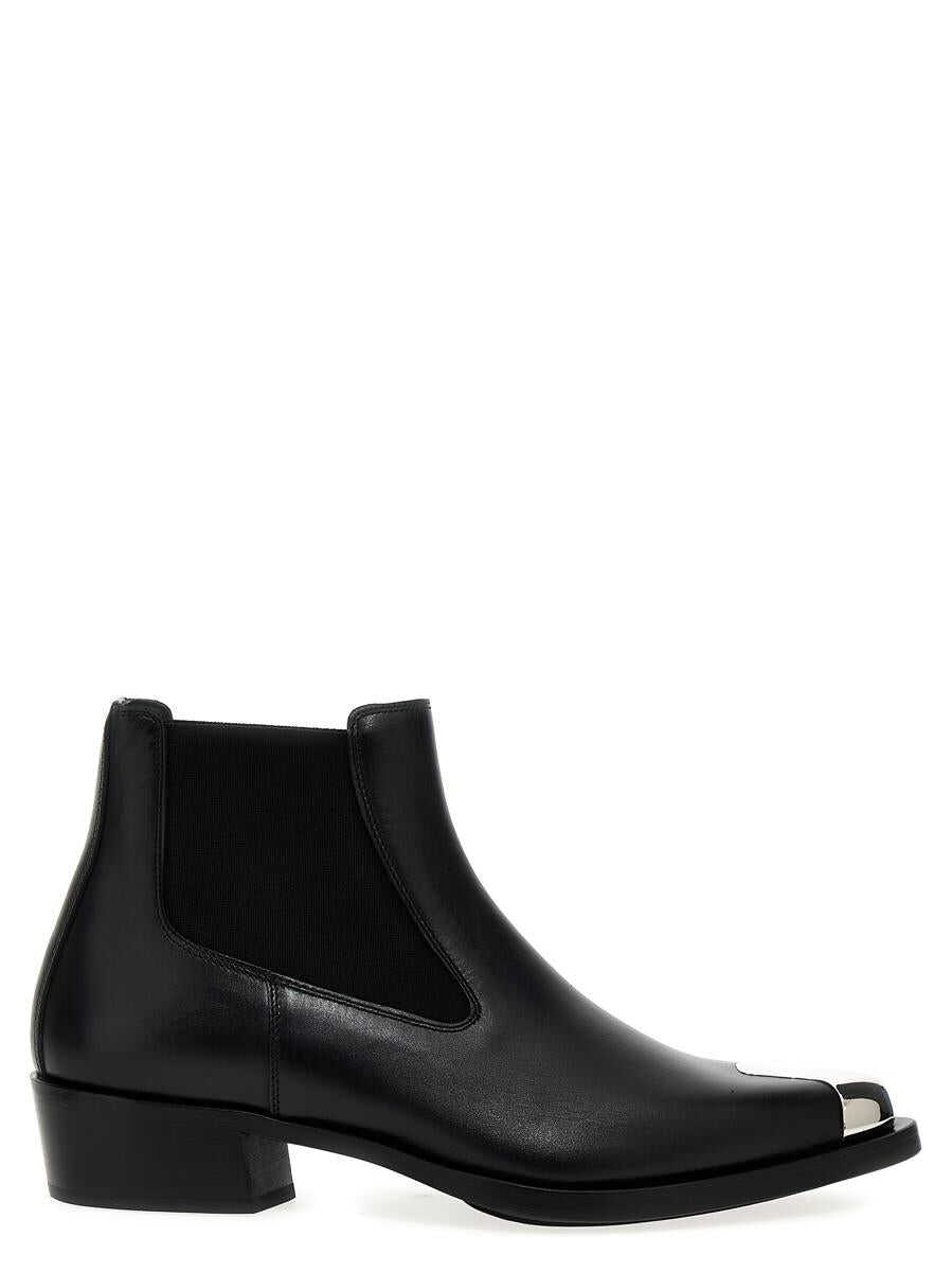 Alexander McQueen ALEXANDER MCQUEEN Leather ankle boots BLACK