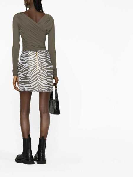 Fuste Balmain Balmain Lurex Zebra Skirt MULTICOLOR Femei (BM 10730899) 4