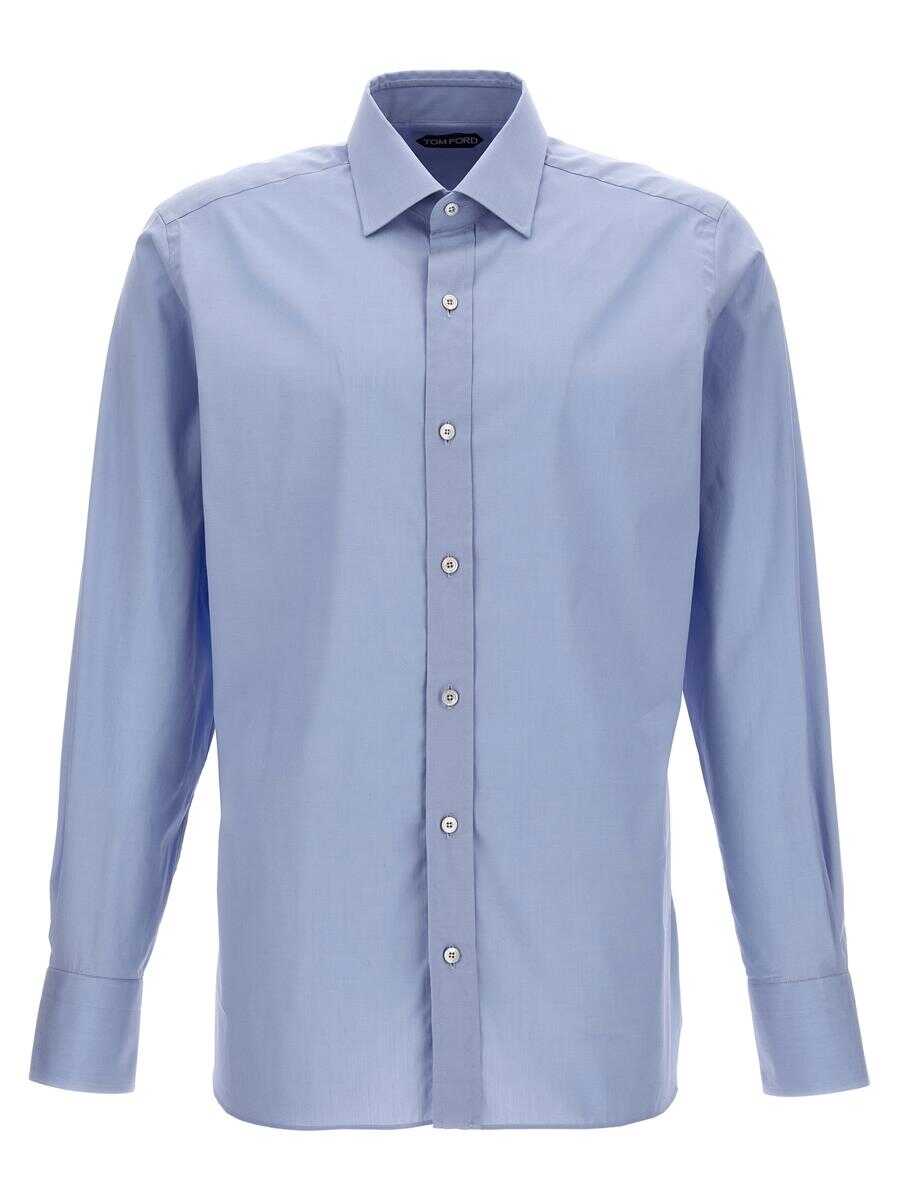 Tom Ford TOM FORD Poplin cotton shirt BLUE