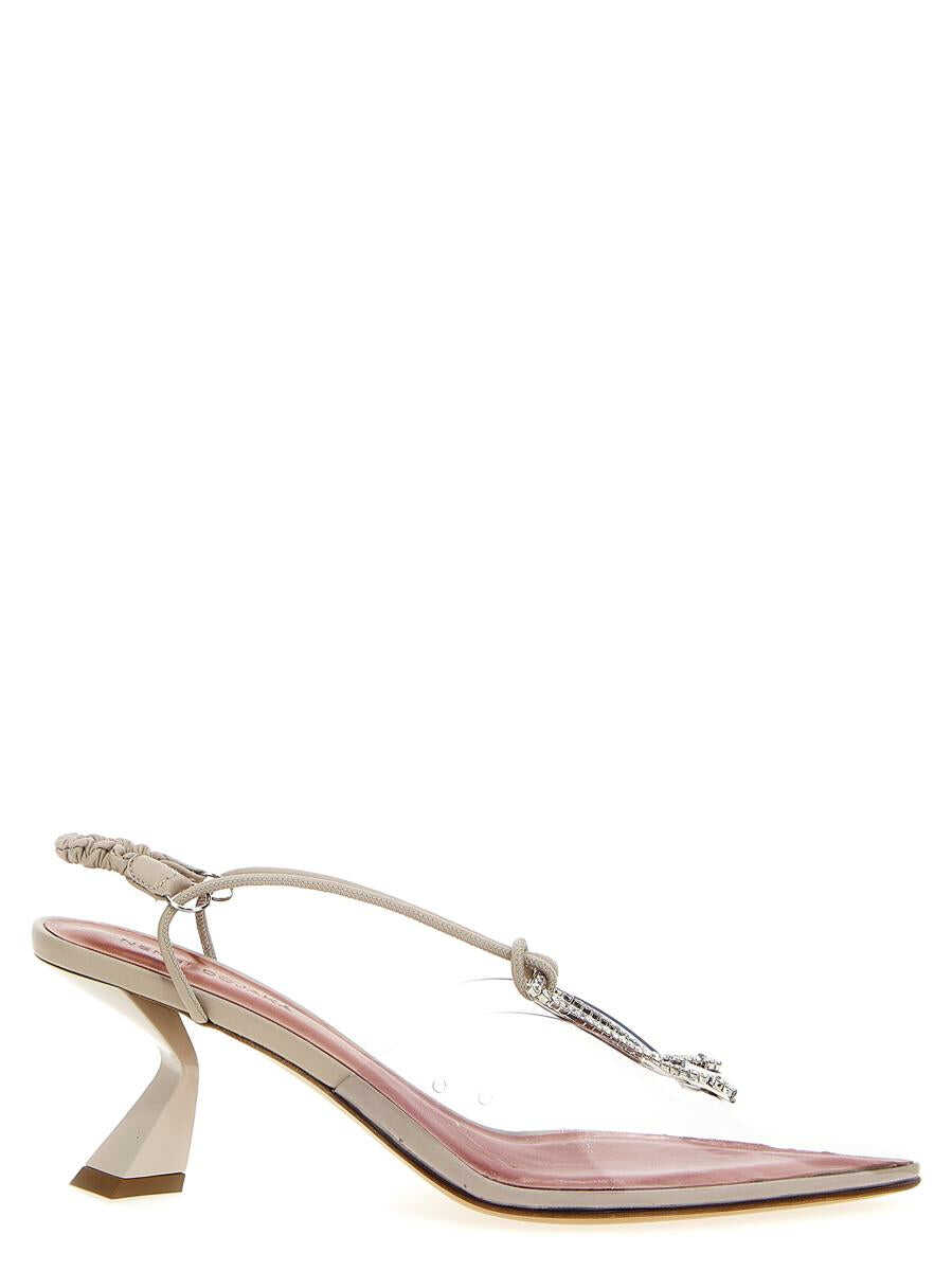 NENSI DOJAKA NENSI DOJAKA Crystal PVC sling backs BEIGE