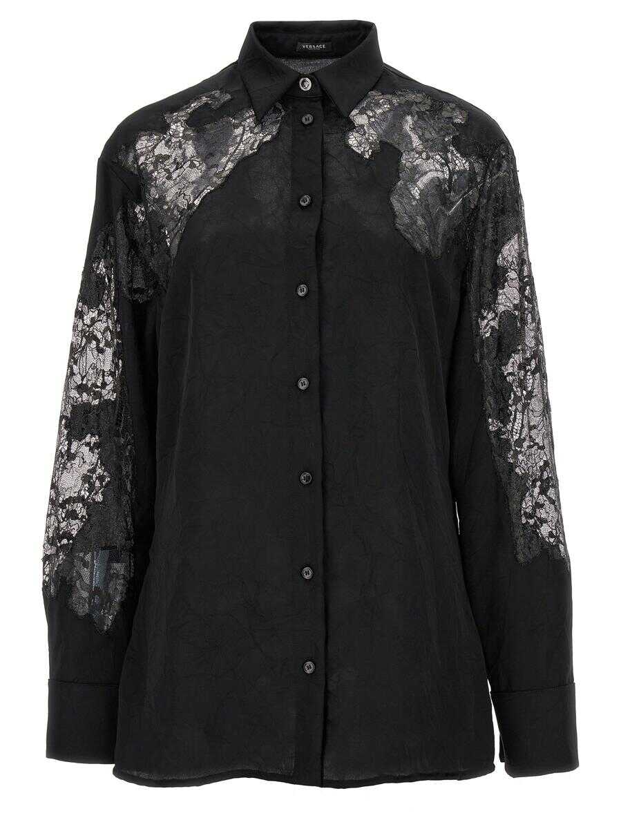 Versace VERSACE Satin lace shirt BLACK