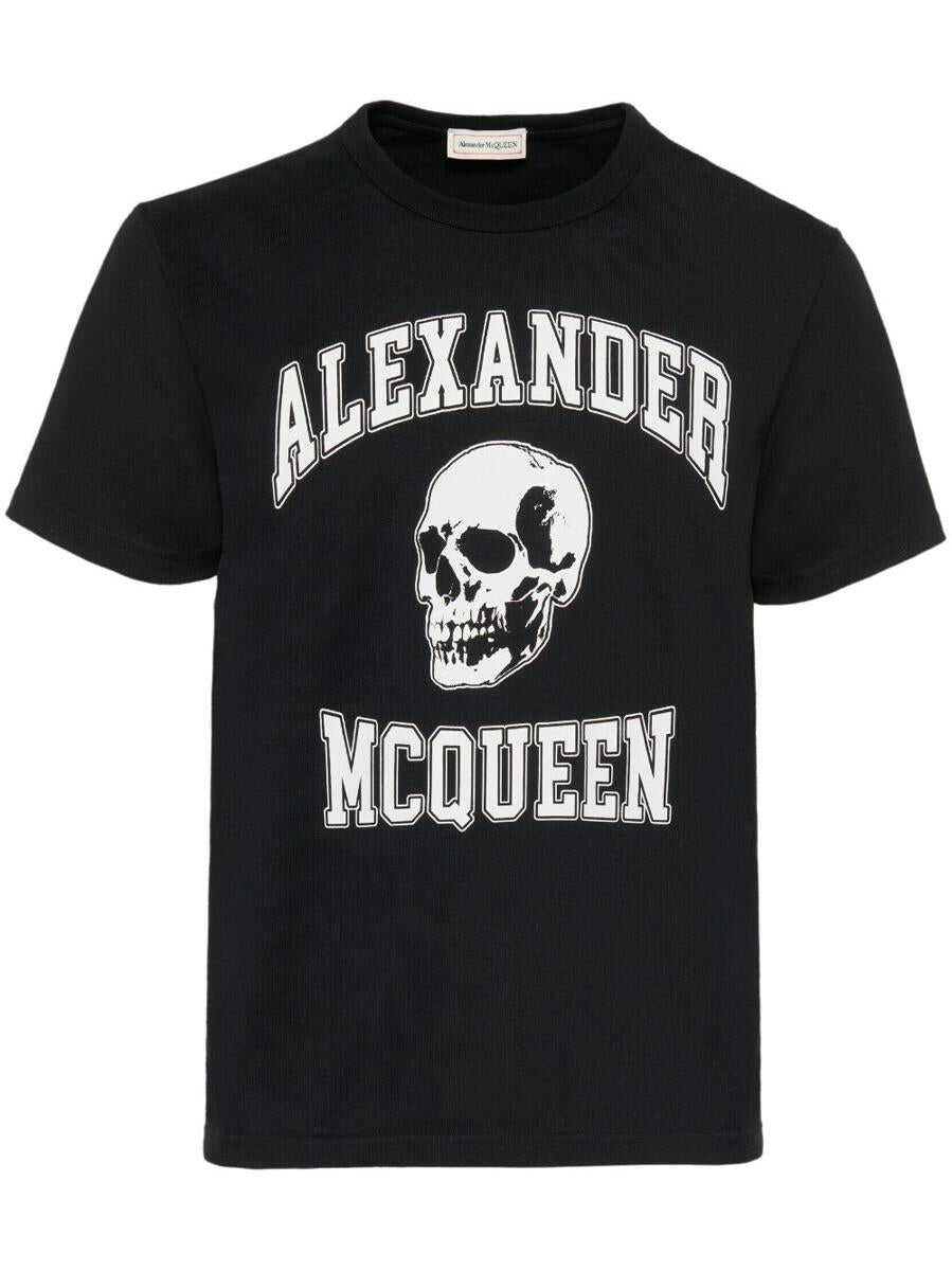 Alexander McQueen Alexander McQueen T-shirts and Polos Nero e Bianco