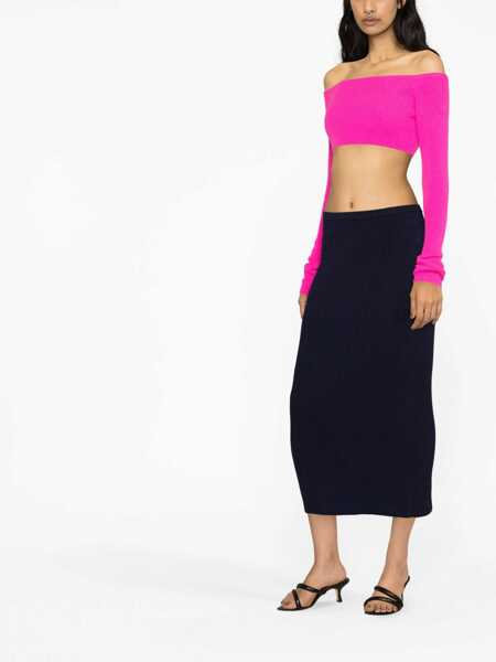 Fuste Alessandra Rich Alessandra Rich Knit Midi Skirt BLUE Femei (BM 10736671) 3