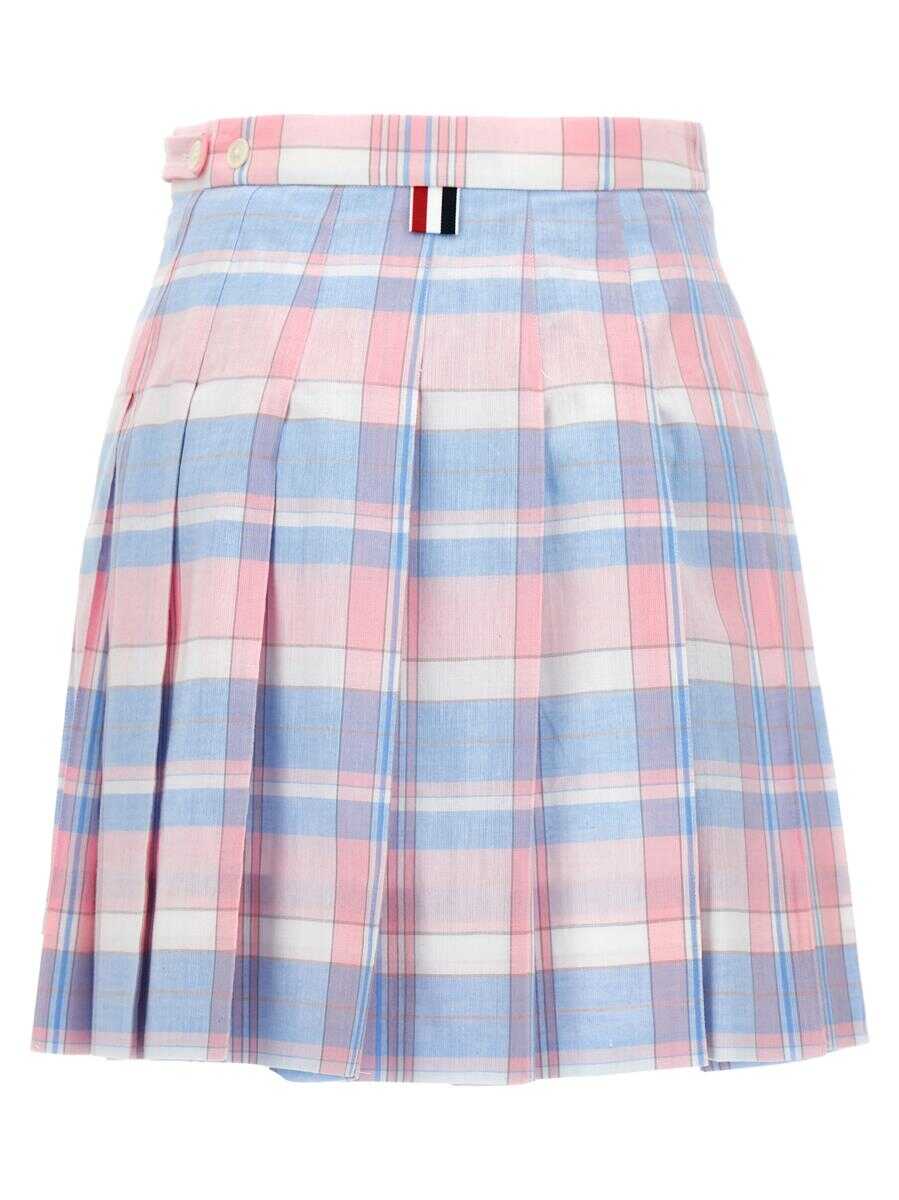 Thom Browne THOM BROWNE Check pleated skirt MULTICOLOR