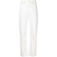 Blugi '90S' White Jeans With Five-Pocket Design And Logo Patch On The Rear In Denim Woman Femei