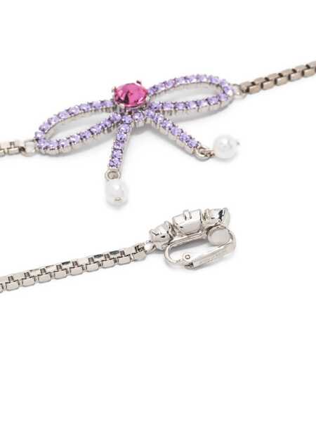 Cercei DSQUARED2 DSQUARED2 Bow Crystal Long Earrings MULTICOLOR Femei (BM 10739221) 2