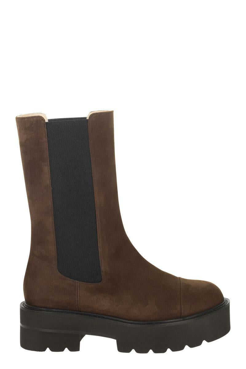 Stuart Weitzman STUART WEITZMAN PRESLEY ULTRALIFT BOOTIE - Ankle boot with elastic side panels BROWN