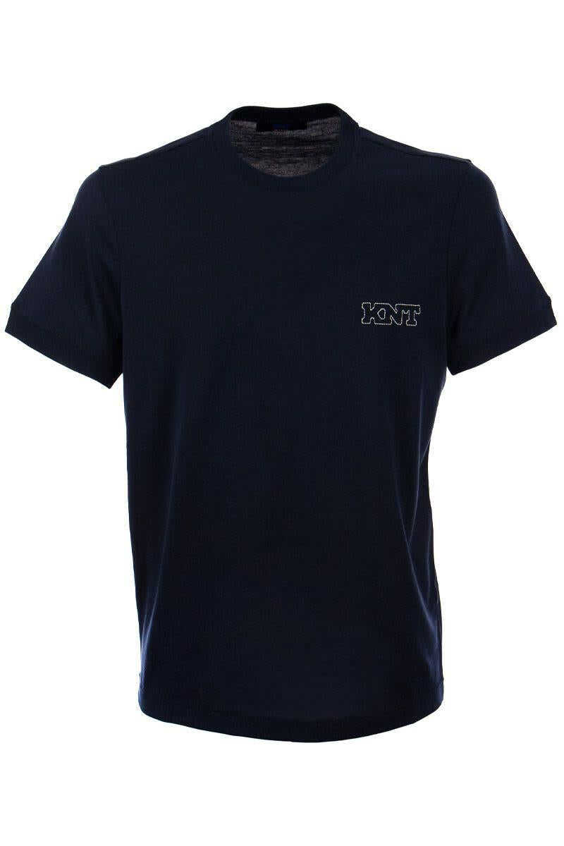KITON KITON Cotton T-Shirt BLUE