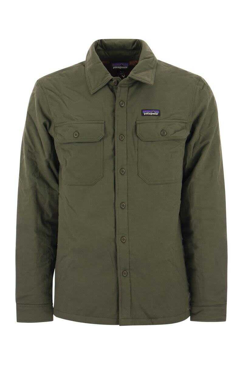 Patagonia PATAGONIA Medium weight organic cotton insulated flannel shirt Fjord MILITARY GREEN