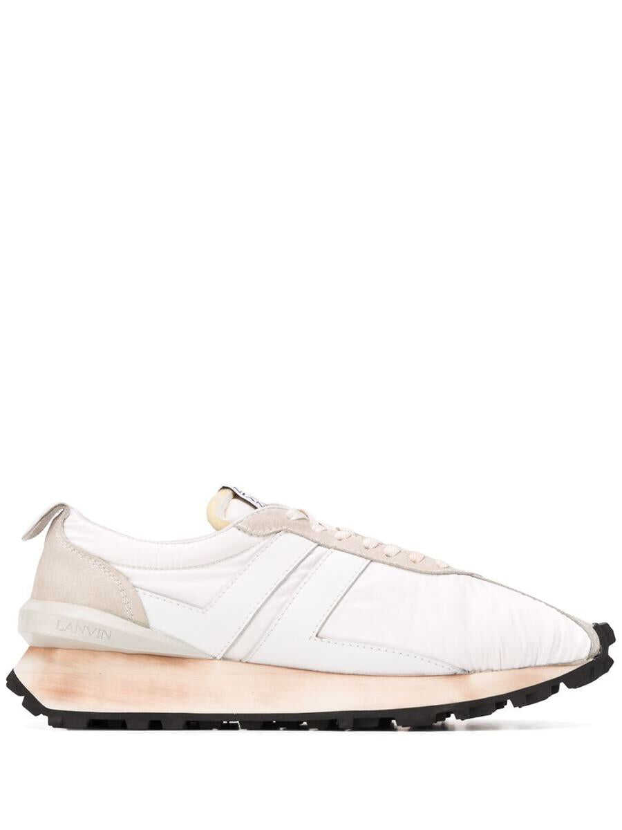 Lanvin LANVIN RUNNING SNEAKER IN NYLON, NAPPA AND SUED SHOES WHITE