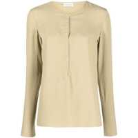 Topuri Véronique Leroy Silk-Crepe Tunisian Top Clothing Femei