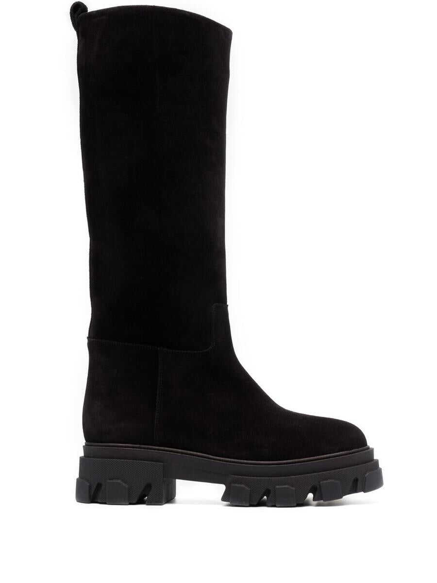 GIA BORGHINI GIA BORGHINI CARRY OVER TUBOLAR BOOT SHOES 5000 BLACK