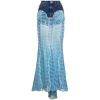 Fuste Vitelli Wave Jacquard + Denim Mermaid Skirt Clothing Femei