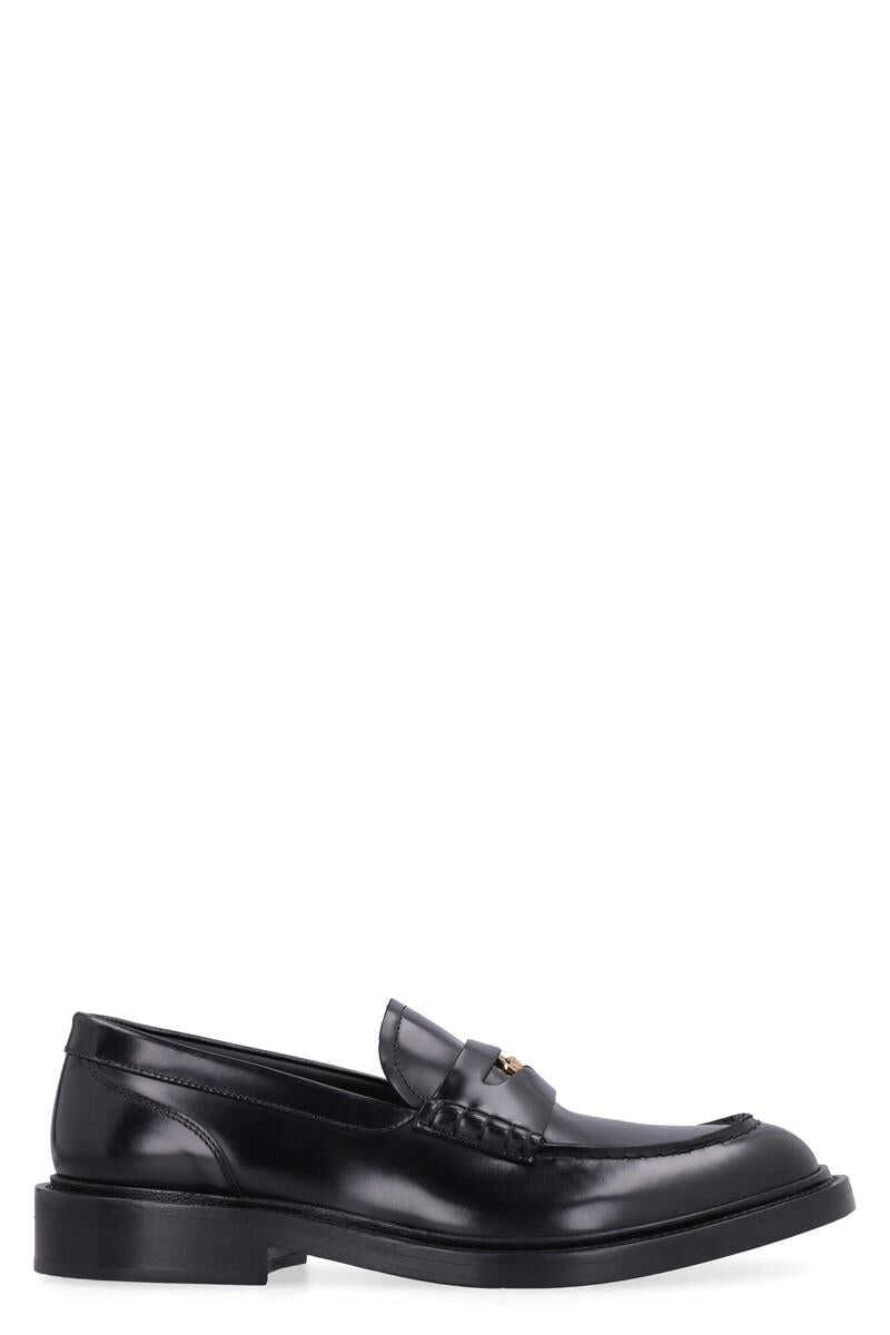 Versace VERSACE LEATHER LOAFERS black