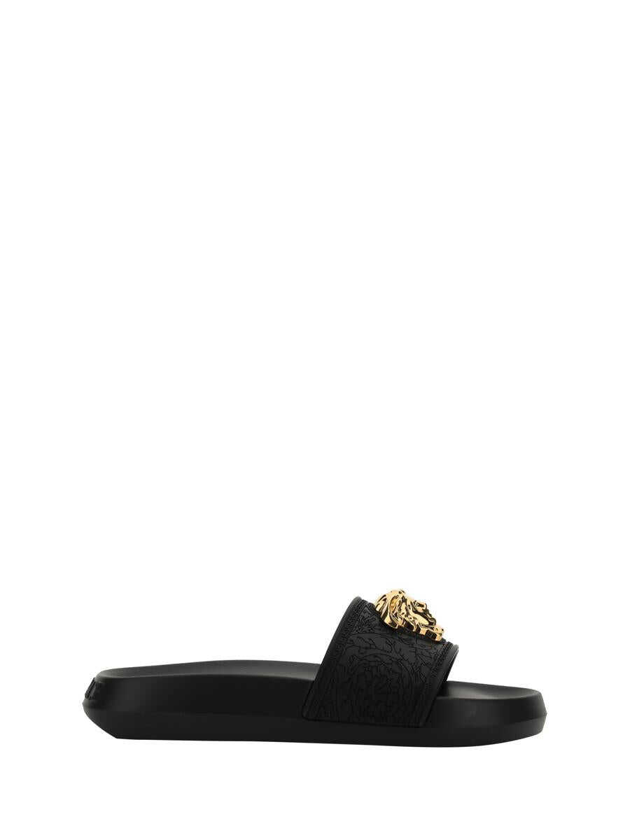 Versace VERSACE SANDALS NERO-ORO VERSACE