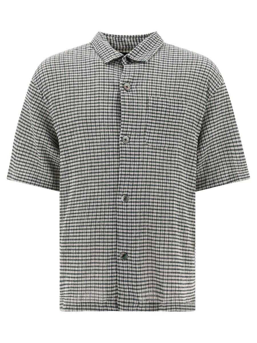 STÜSSY "Wrinkly Gingham" shirt Green