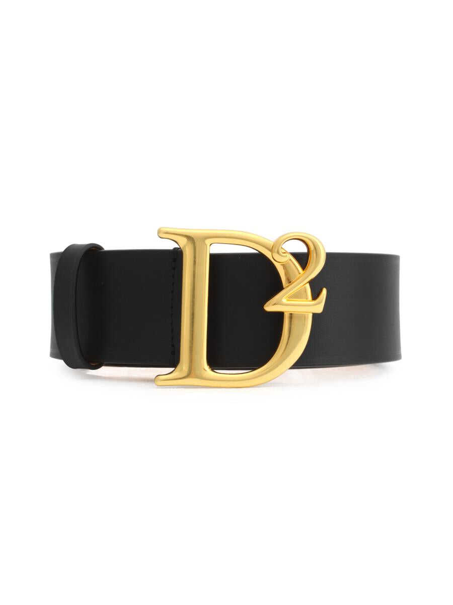 DSQUARED2 DSQUARED2 CALF LEATHER BELT ACCESSORIES BLACK