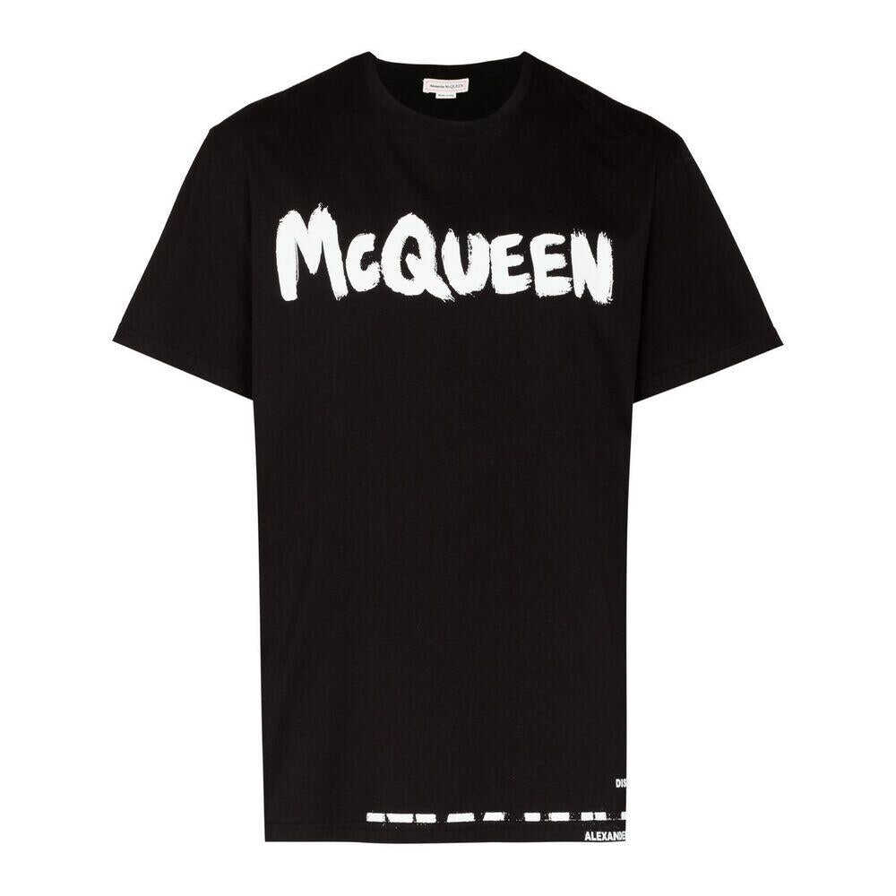 Alexander McQueen ALEXANDER MCQUEEN T-SHIRTS BLACK/WHITE