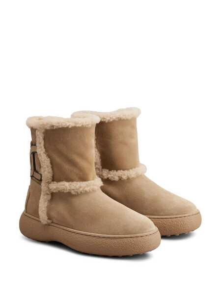 Ghete TODS TodS Suede Leather Boots Beige Femei (BM 10759327) 2