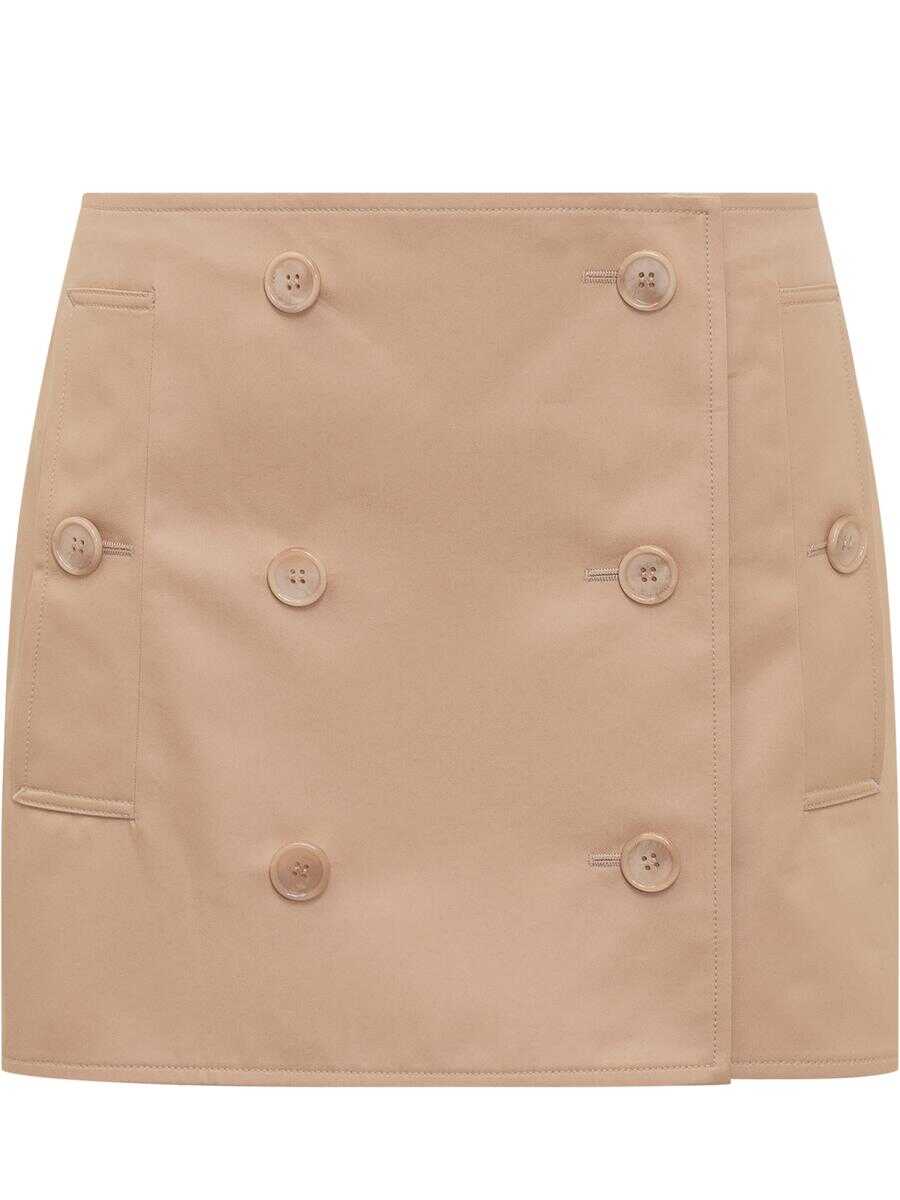 Burberry BURBERRY Gabardine Trench Skirt BEIGE