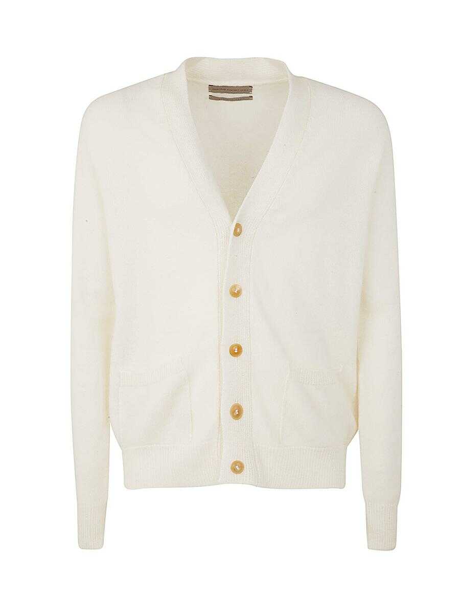 Original Vintage ORIGINAL VINTAGE STYLE WOOL CASHMERE CARDIGAN CLOTHING White