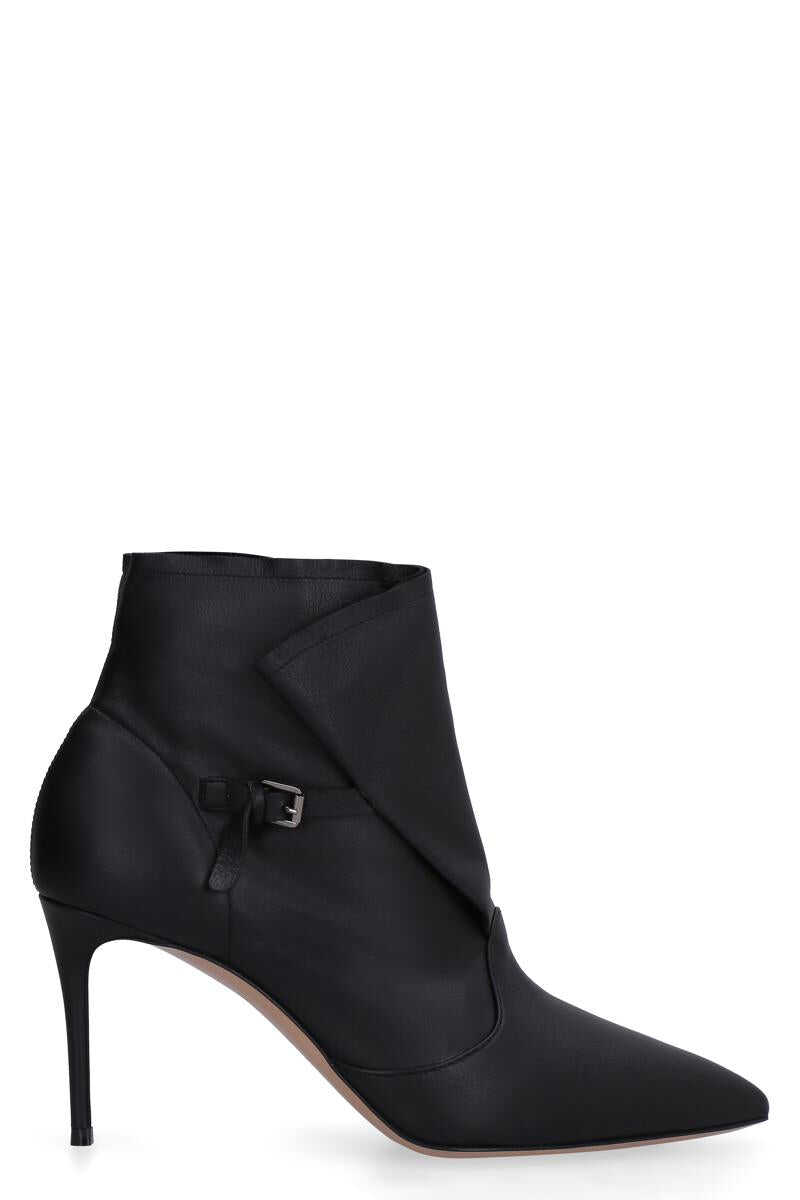 Casadei CASADEI LEATHER ANKLE BOOTS BLACK