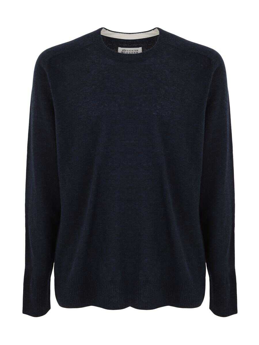 Maison Margiela MAISON MARGIELA ROUND NECK PULLOVER CLOTHING BLUE