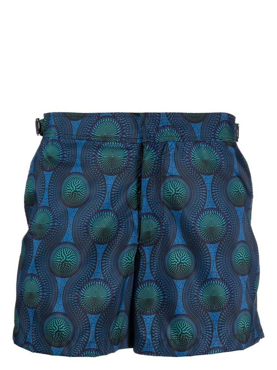 OZWALD BOATENG OZWALD BOATENG Printed swim shorts Blue