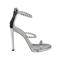 Pantofi cu toc Giuseppe Zanotti Harmony Shine Leather Heel Sandals Femei