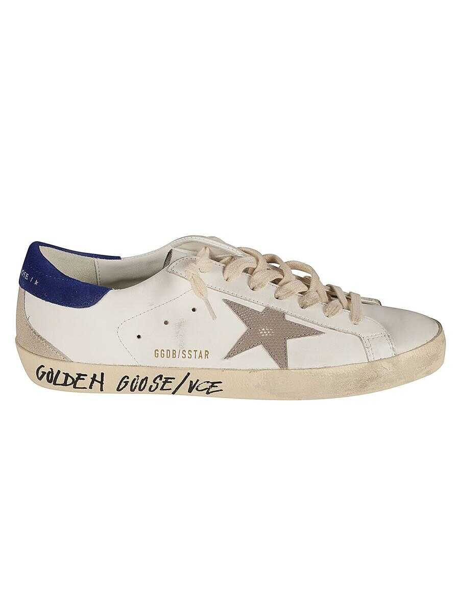 Golden Goose GOLDEN GOOSE Super-Star leather sneakers WHITE/GREY/BLUETTE/BEIGE