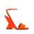 THE ATTICO The Attico Cheope Synthetic Patent Sandals ORANGE