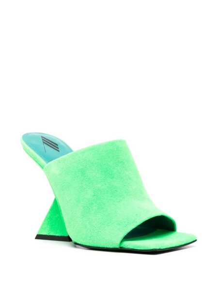Pantofi cu toc THE ATTICO The Attico Cheope Suede Mules GREEN Femei (BM 10797418) 2