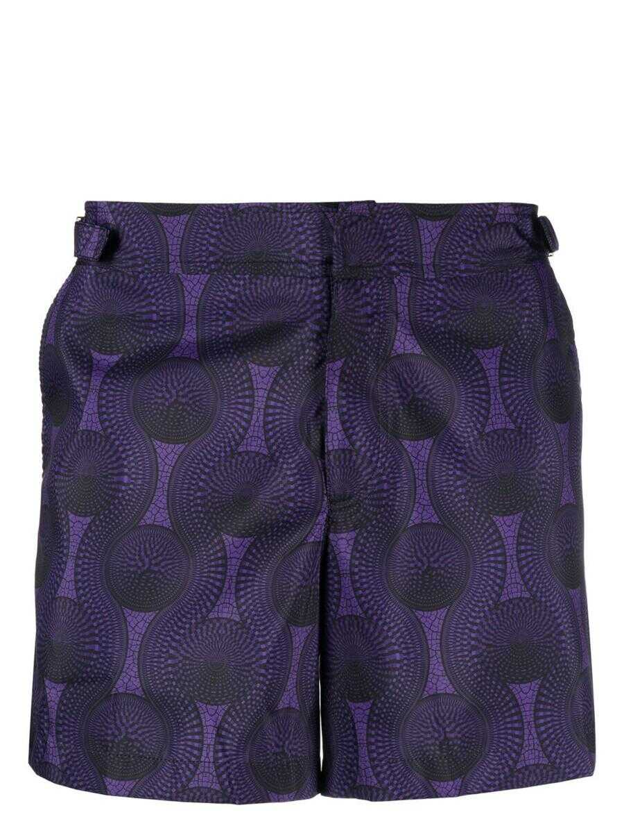 OZWALD BOATENG OZWALD BOATENG Printed swim shorts Purple