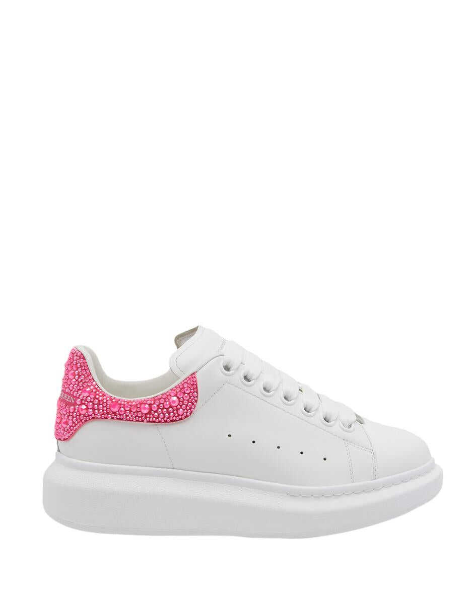 Poze Alexander McQueen ALEXANDER MCQUEEN and New Pink Oversized Sneakers With Rhinestones White