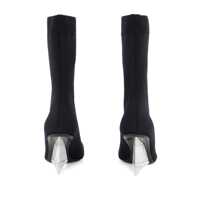 Bocanci Alexander McQueen Dama - Bocanci Alexander McQueen Alexander McQueen Black Stretch Shard Boots Black Femei (BM 10798084) - B-mall.ro